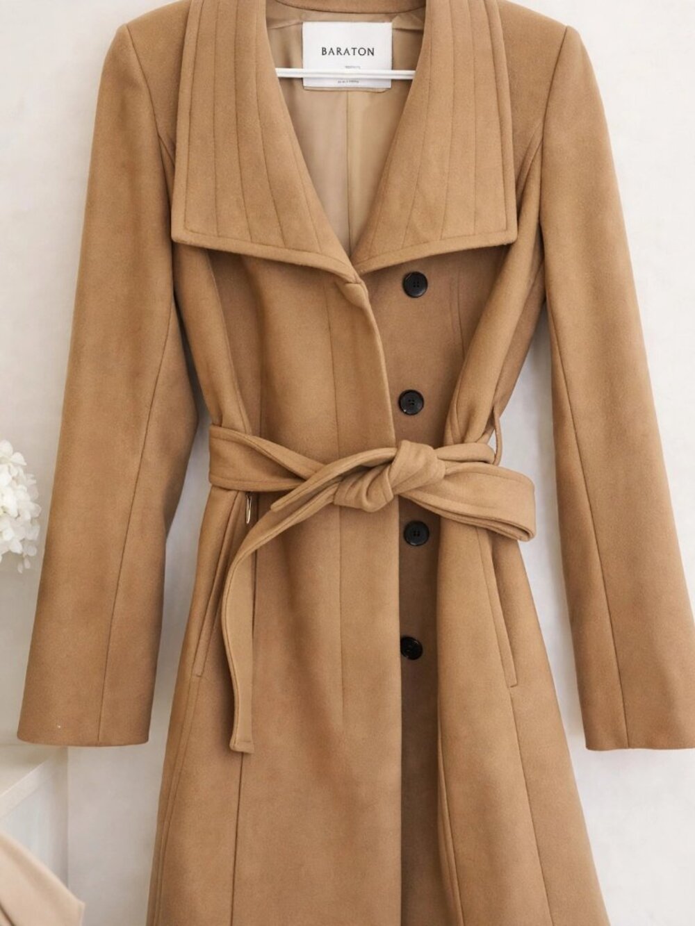 Aritzia Babaton The Connor Coat - Camel Wool Blend - XS